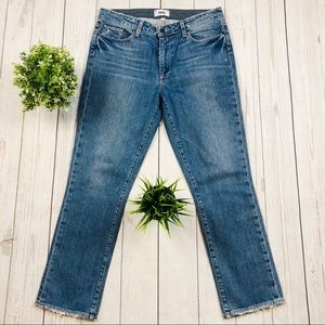 🇺🇸Paige Jaqueline Straight Distressed Jean…